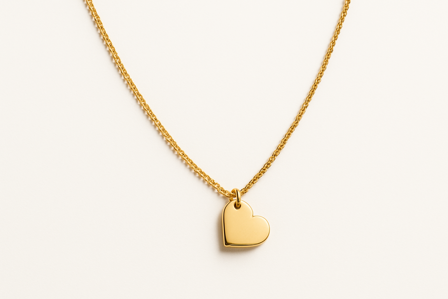 925 Sterling Silver Heart Necklace gold plated – customizable